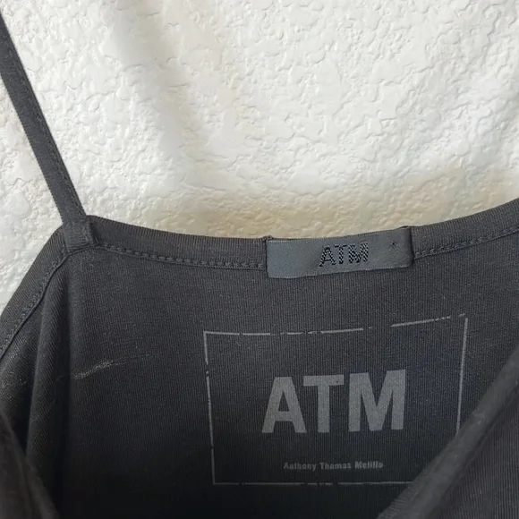 ATM Anthony Thomas Melillo Ruched Cotton Blend Jogger Jumpsuit In Black Size S - Picture 8 of 10